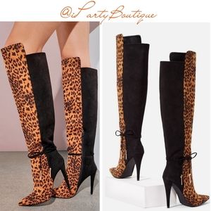 Glamorous Life Animal Print Wrapped TallBoots